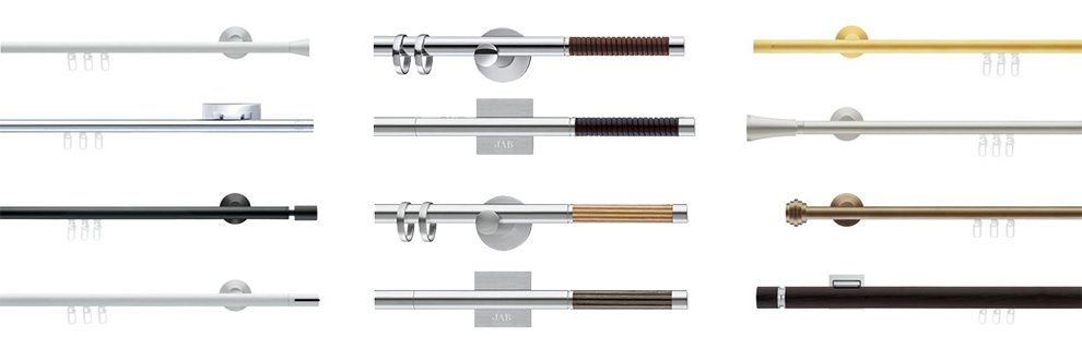 Eine Auswahl an Vorhangstangen